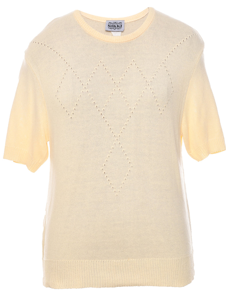 Nikki Pale Yellow Jumper - M