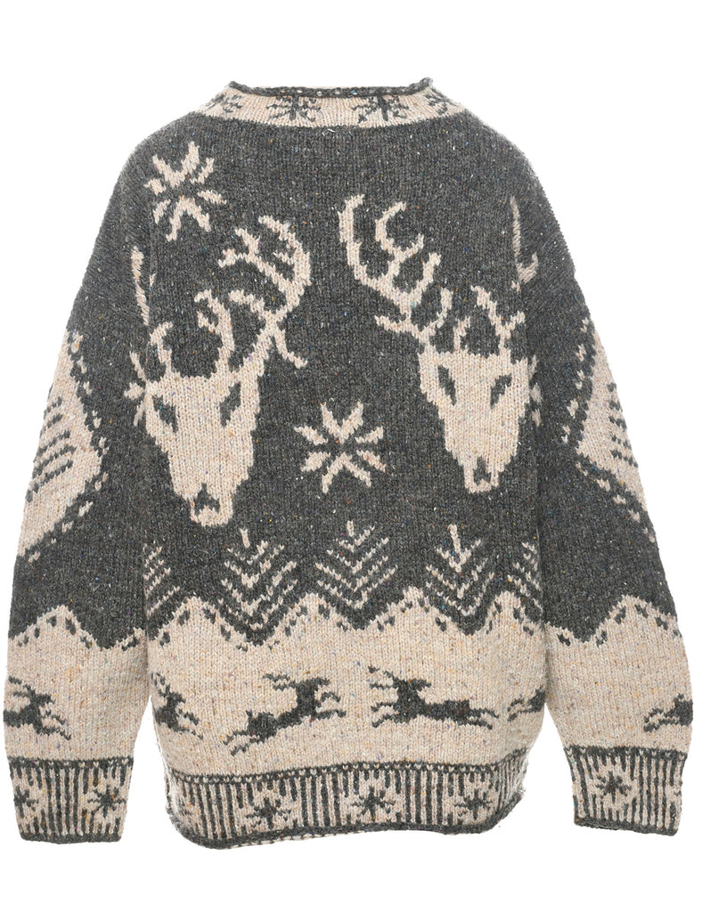 Nordic Brown Jumper - L