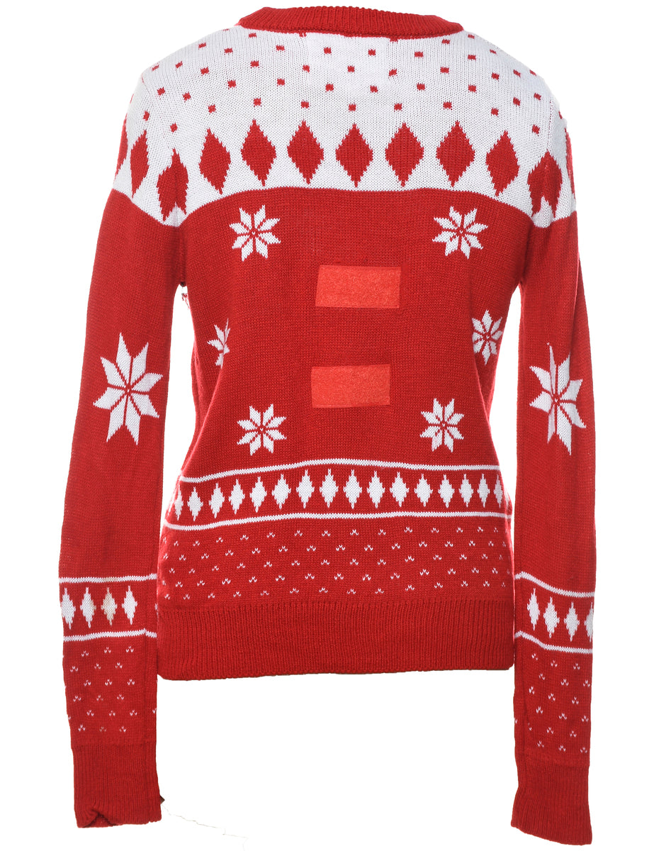 Women s Nordic Christmas Jumper Red S Beyond Retro