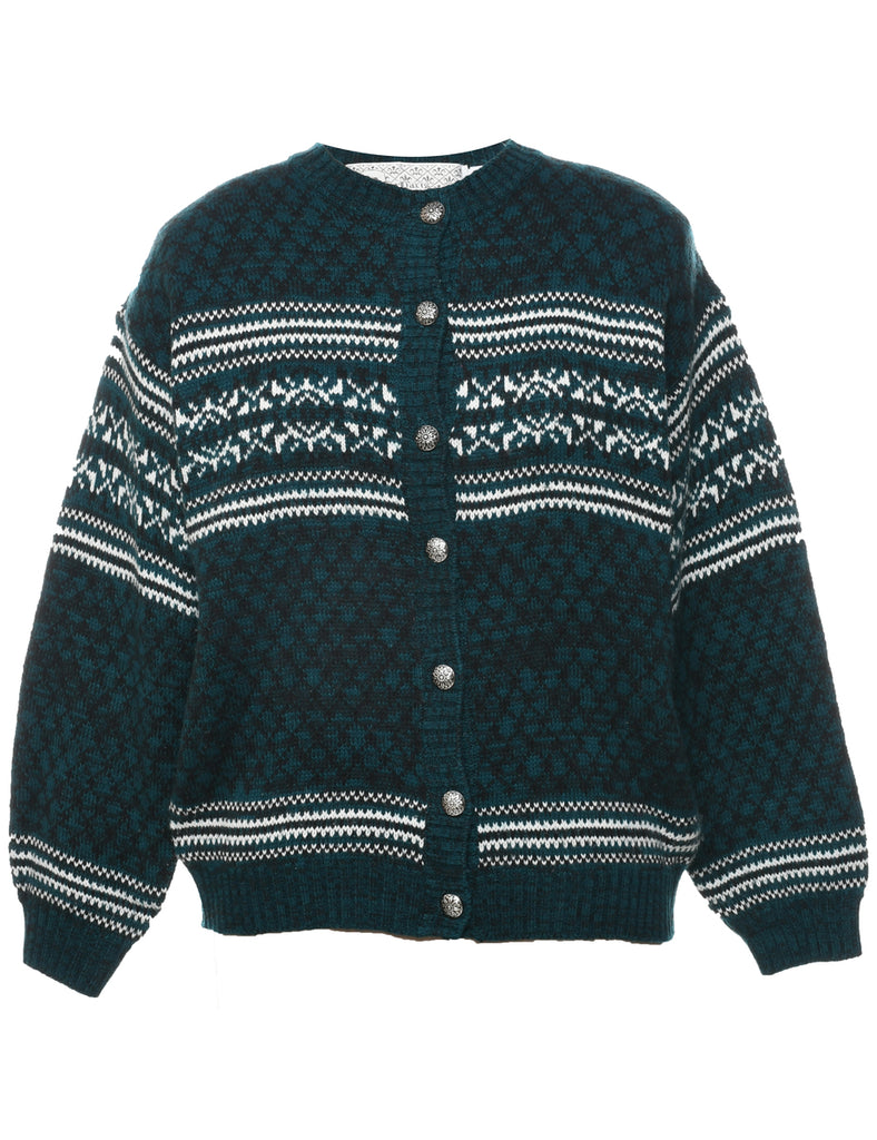 Nordic Dark Green Cardigan - S