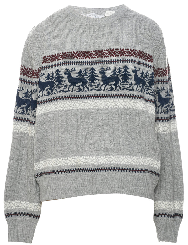 Nordic Grey Jumper - M