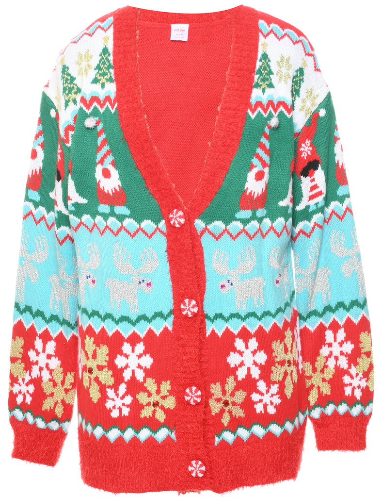 Nordic Knit Christmas Cardigan - M