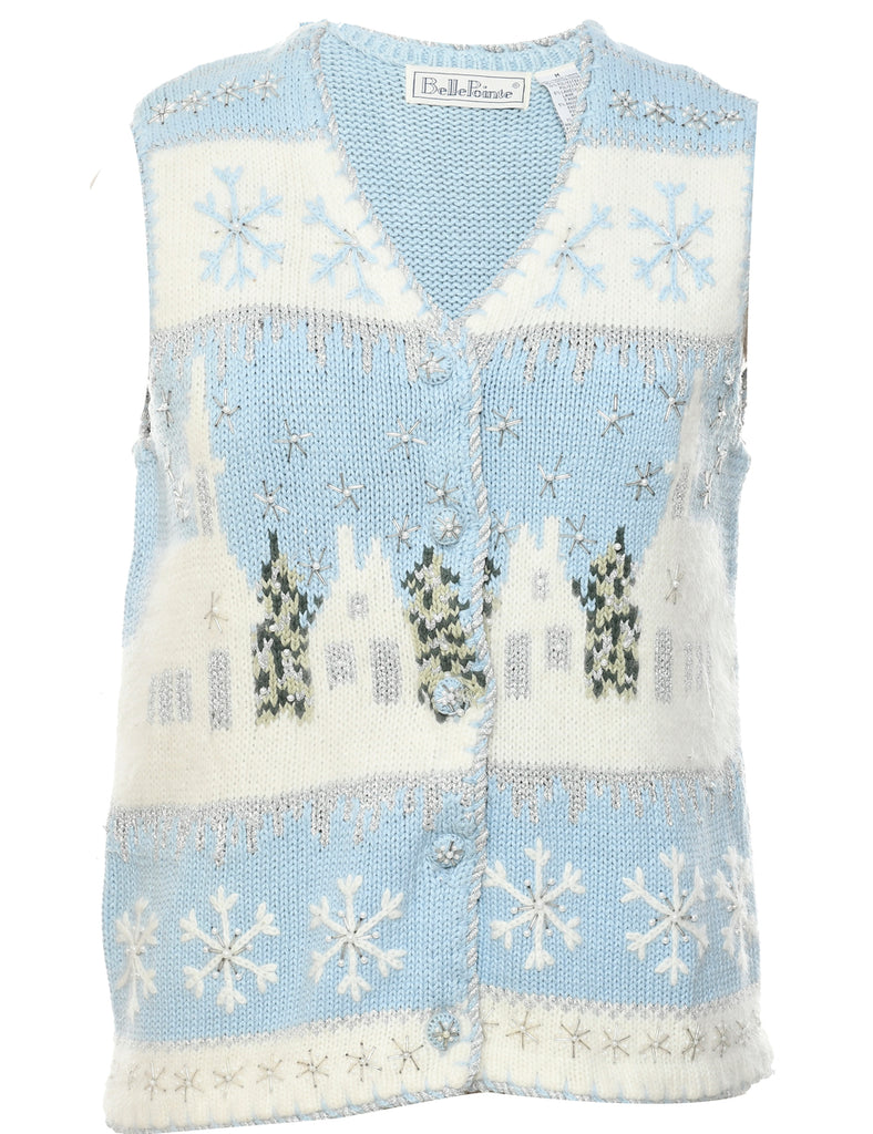 Nordic Knit Christmas Vest - M