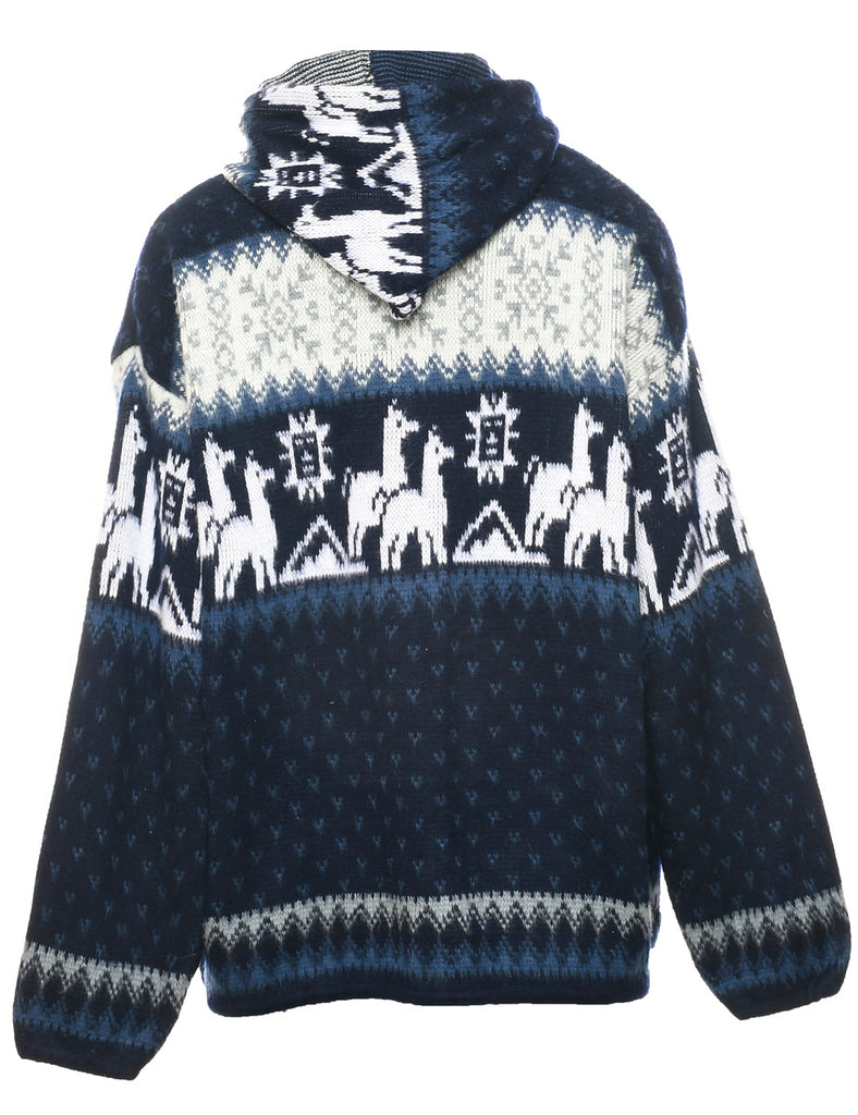 Nordic Navy Cardigan - L