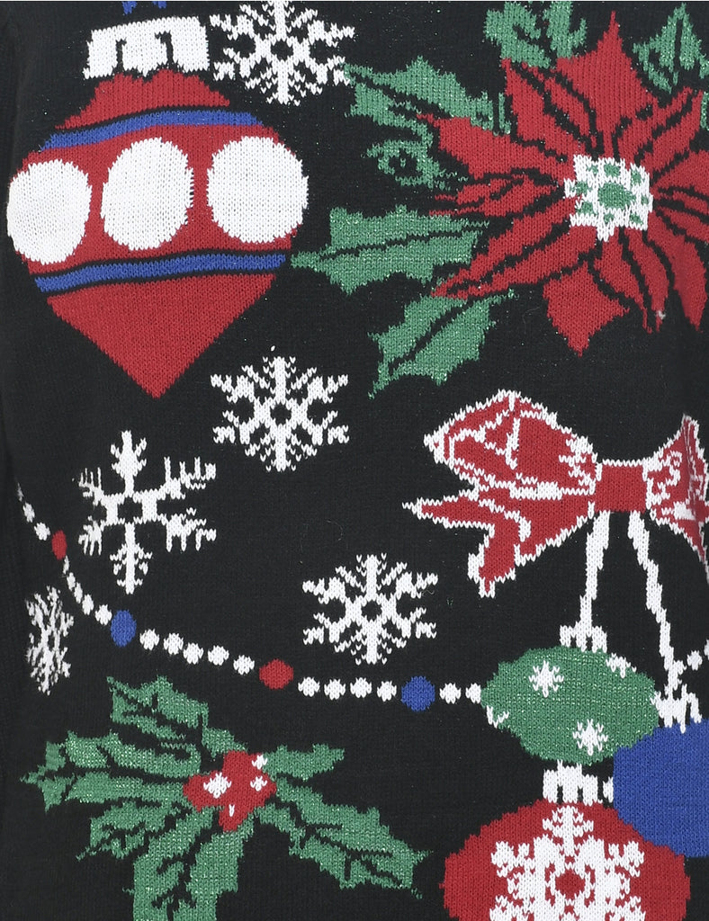 Nordic Pattern Christmas Jumper - M