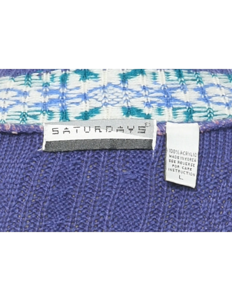 Nordic Purple Jumper - L