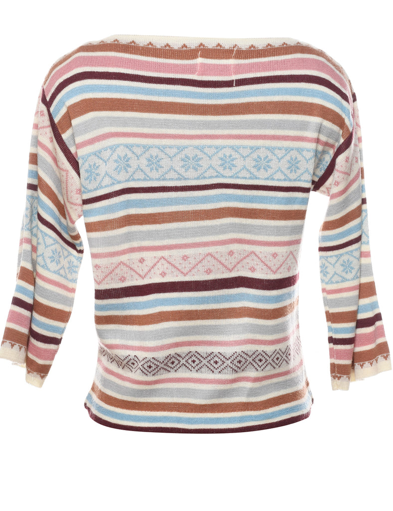 Nordic Striped Jumper - M