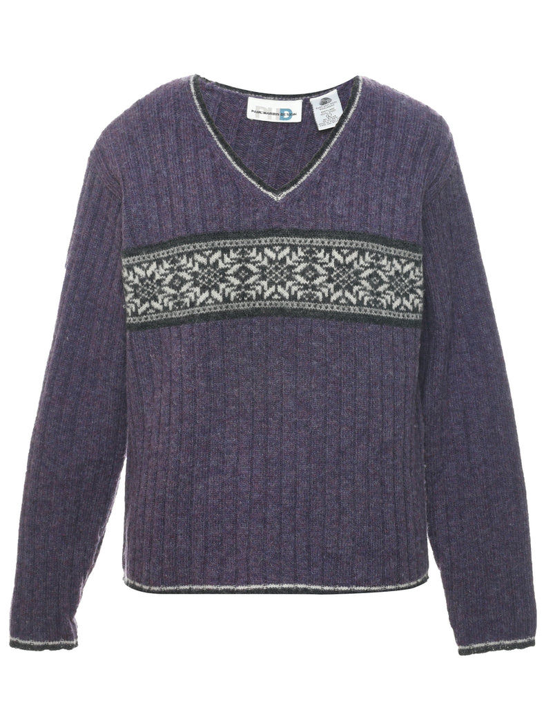 Nordic Wool Purple Jumper - L