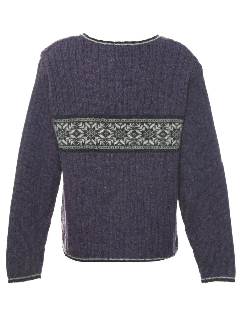 Nordic Wool Purple Jumper - L