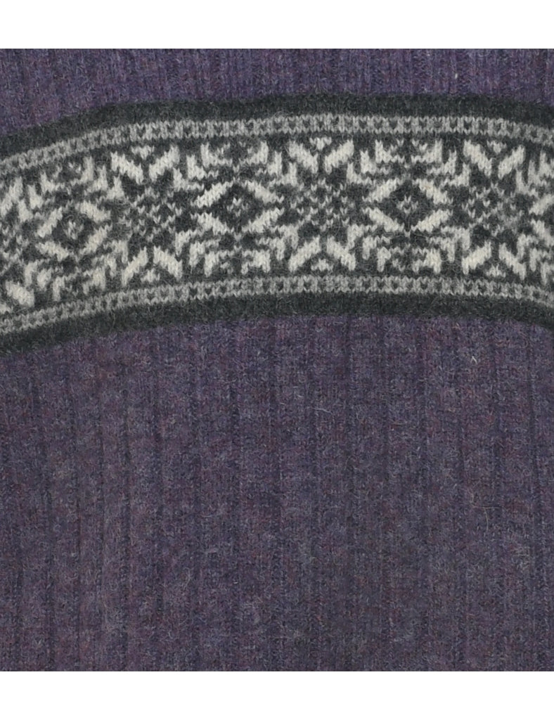 Nordic Wool Purple Jumper - L