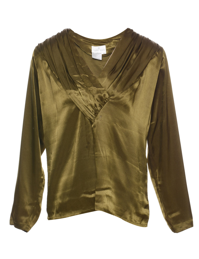 Olive Green Evening Top - M