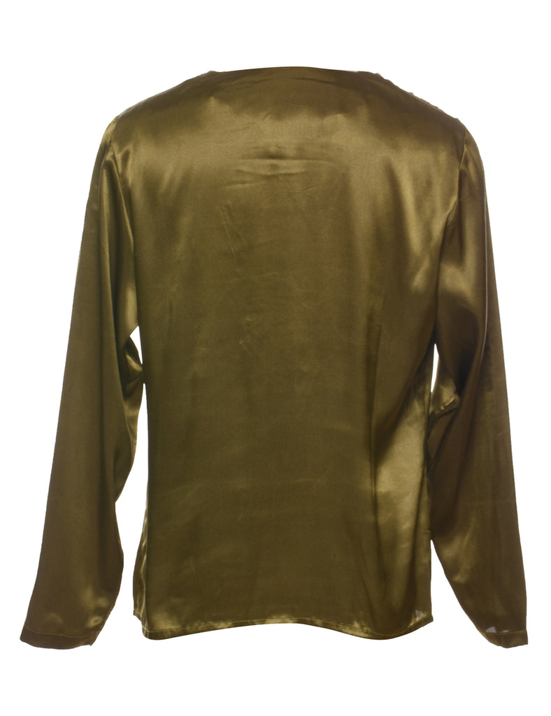 Olive Green Evening Top - M