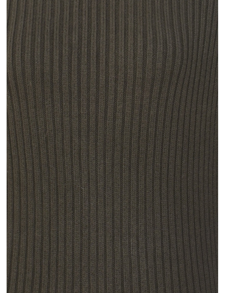 Olive Green Turtleneck Jumper - M