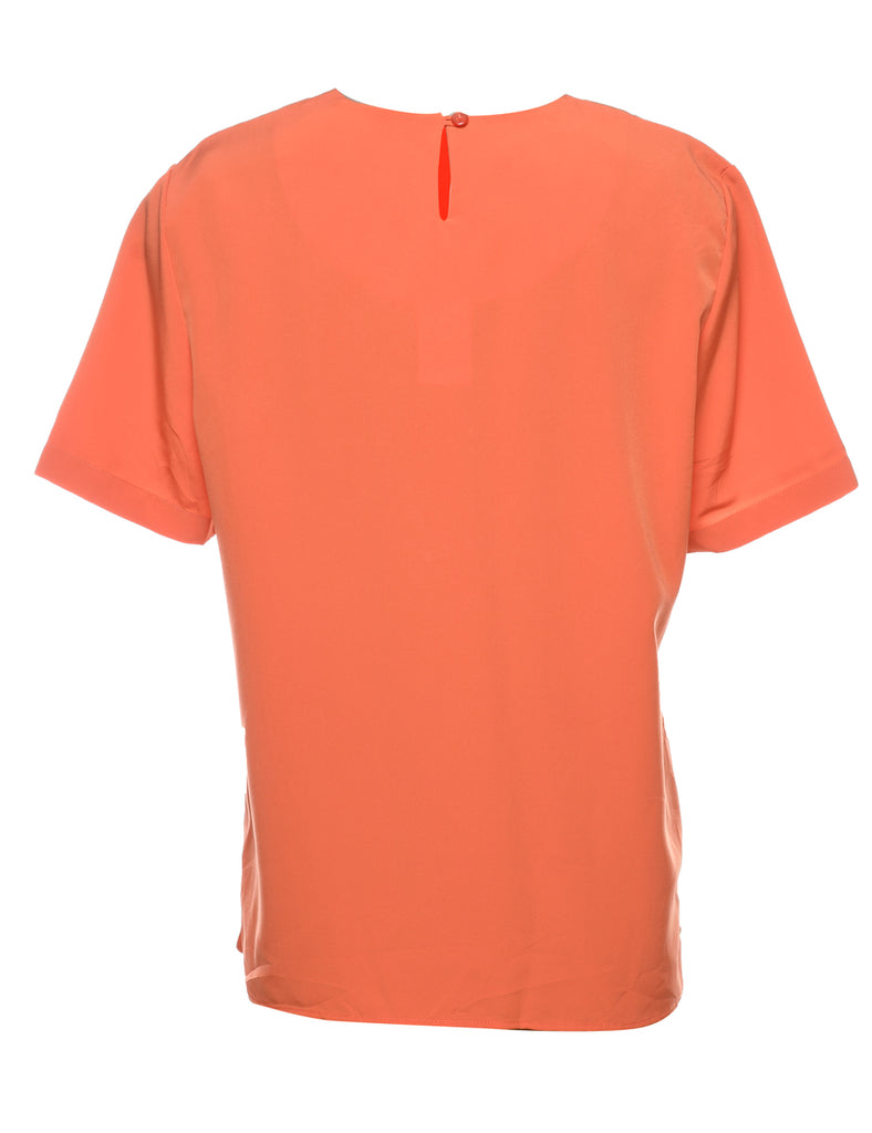 Orange Short Sleeve Top - L