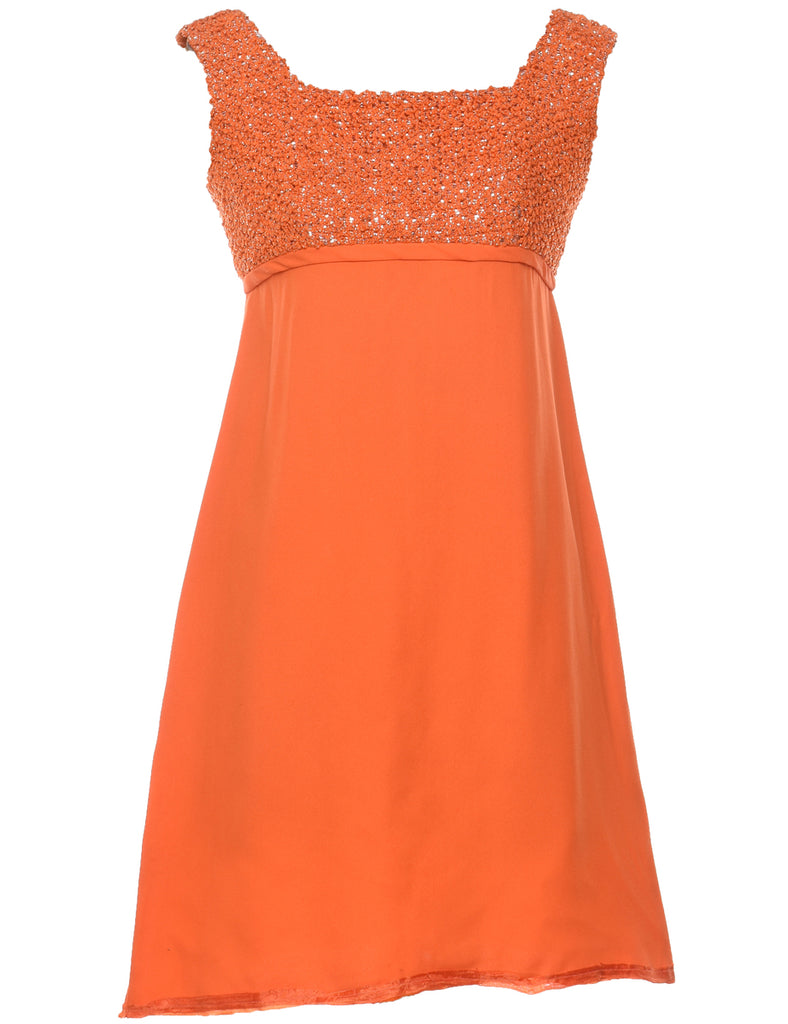 Orange Sparkly 1960s Dress  - XS