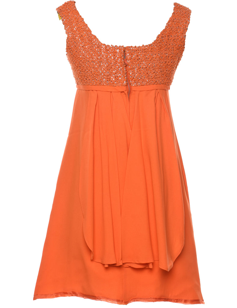 Orange Sparkly 1960s Dress  - XS