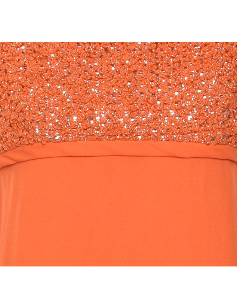 Orange Sparkly 1960s Dress  - XS