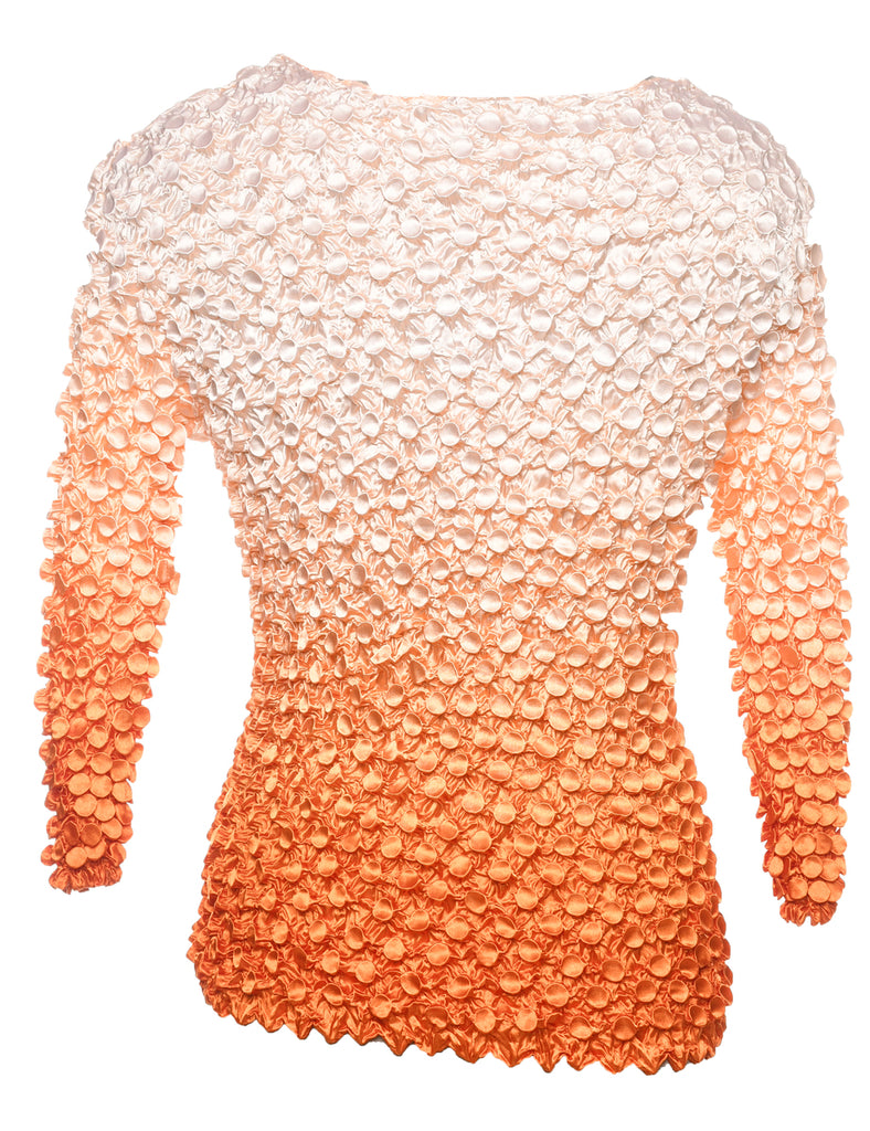 Orange & White Ombre Smocked Y2K Top - M