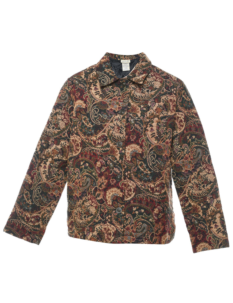 Paisley Pattern Multi-Colour Tapestry Jacket - S