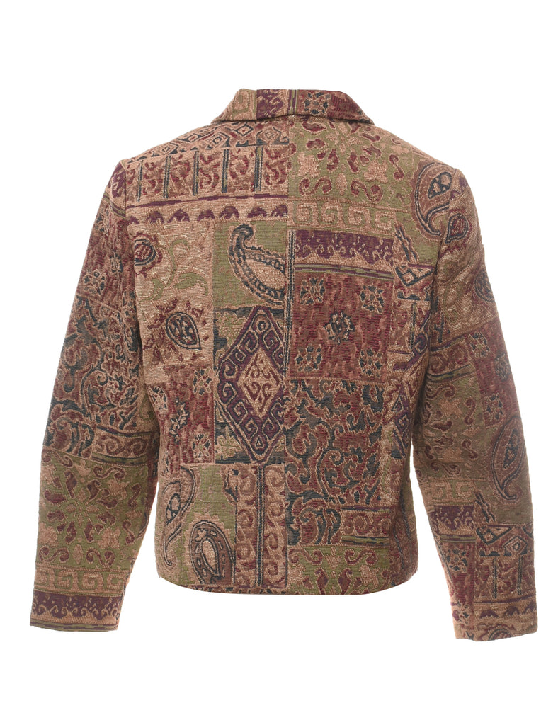 Paisley Pattern Multi-Colour Tapestry Jacket - S