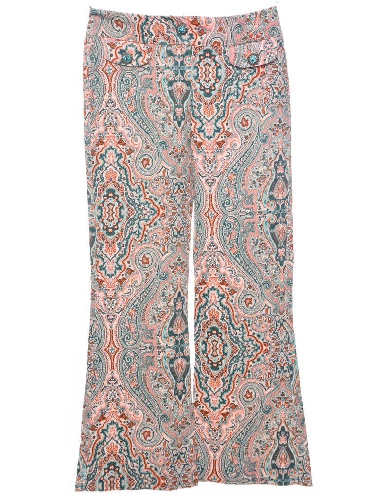 Paisley Pattern Trousers - W30 L31