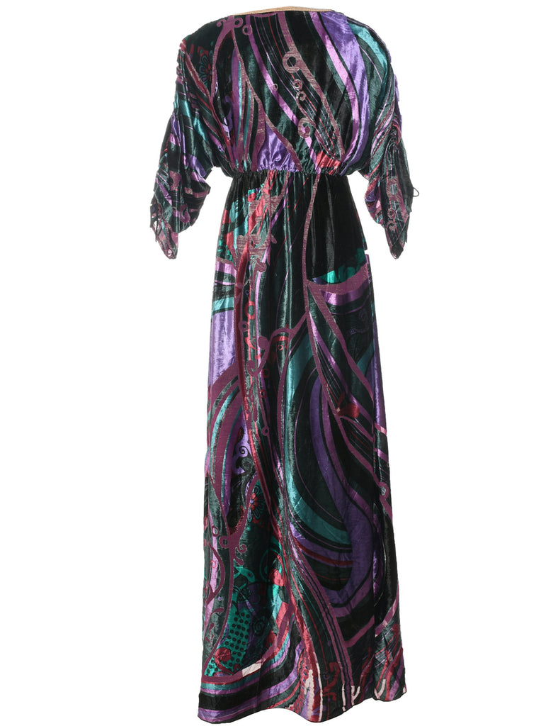 Paisley Print Evening Dress - XS