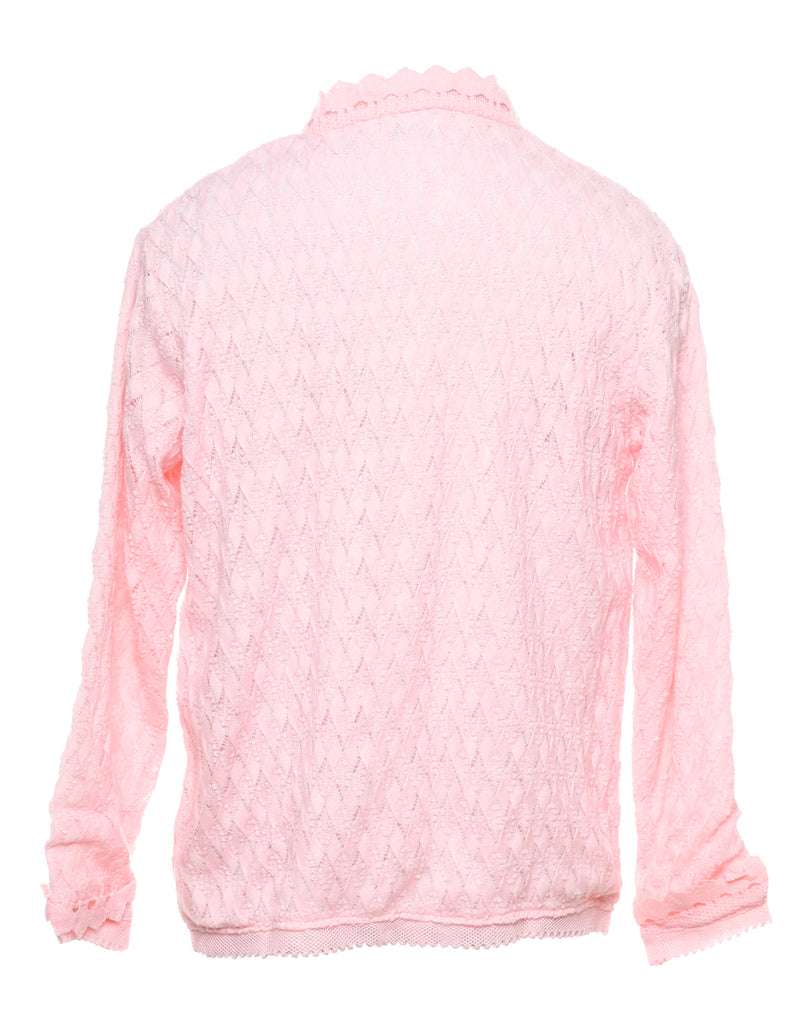 Pale Pink Cardigan - L