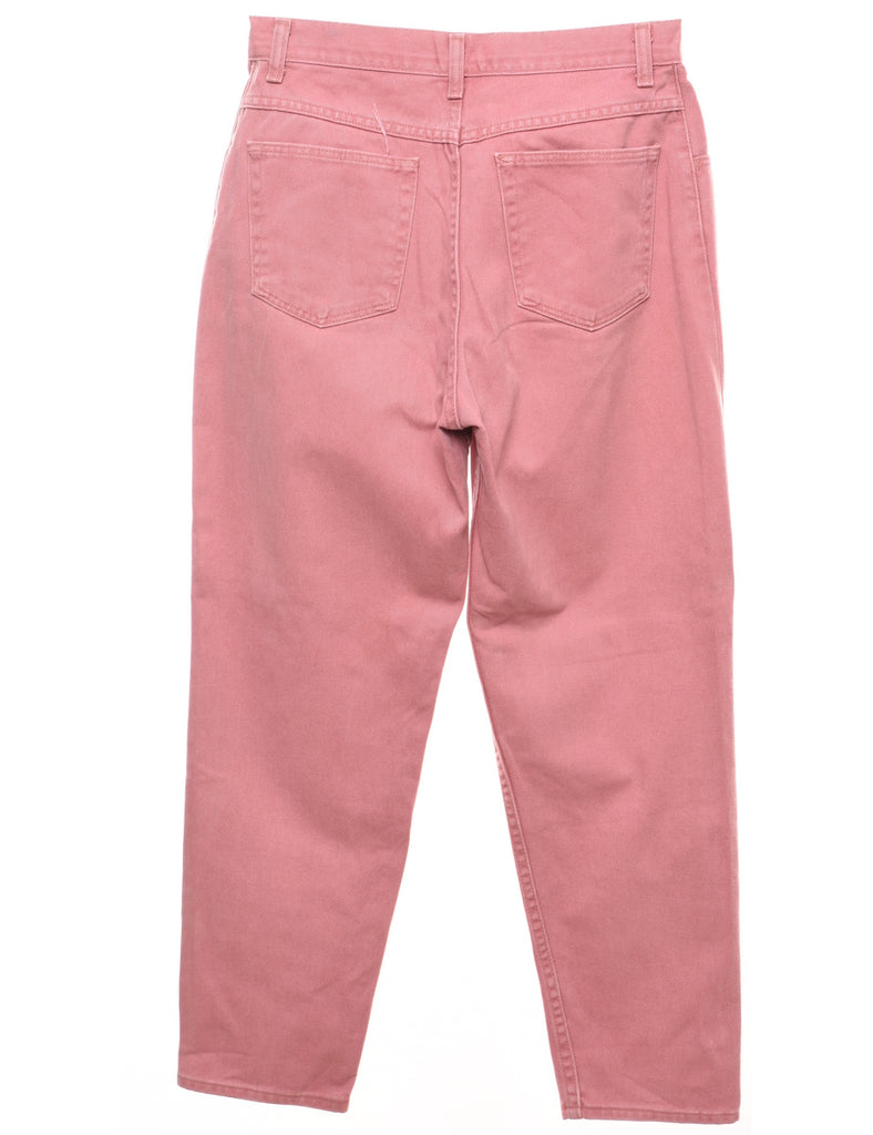 Pale Pink Mid-Rise Tapered Wrangler Jeans - W30 L28