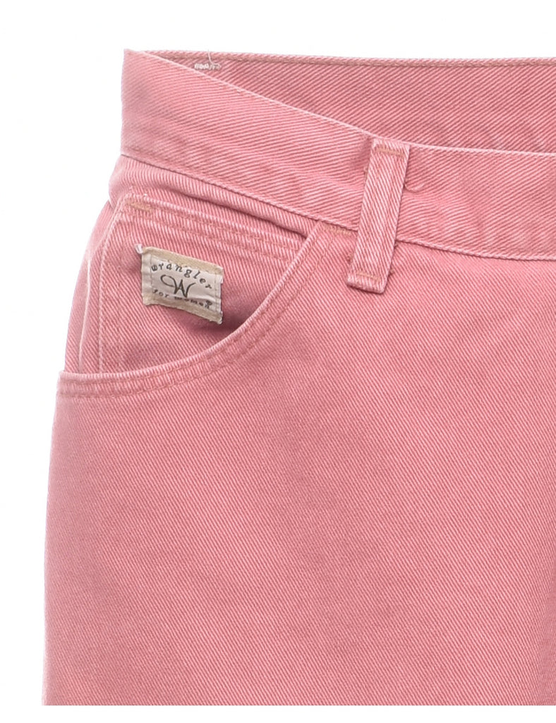 Pale Pink Mid-Rise Tapered Wrangler Jeans - W30 L28