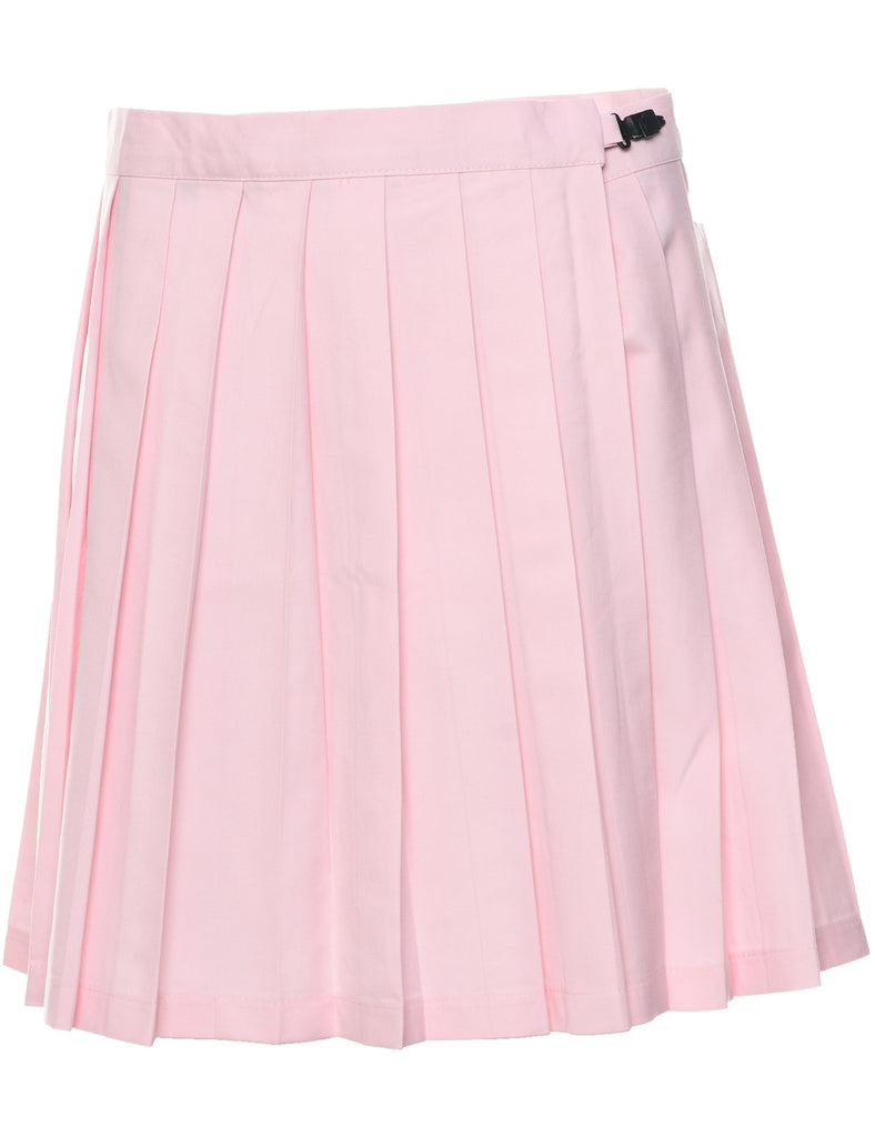 Pale Pink Pleated Skirt - L