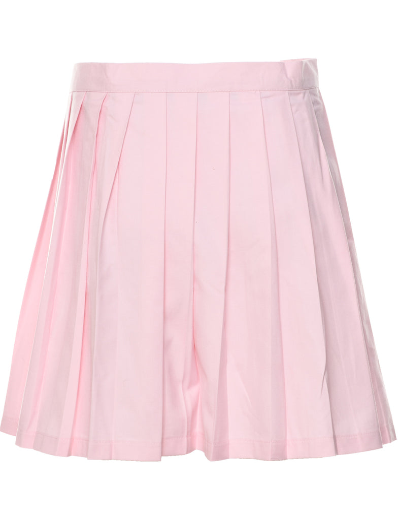 Pale Pink Pleated Skirt - L