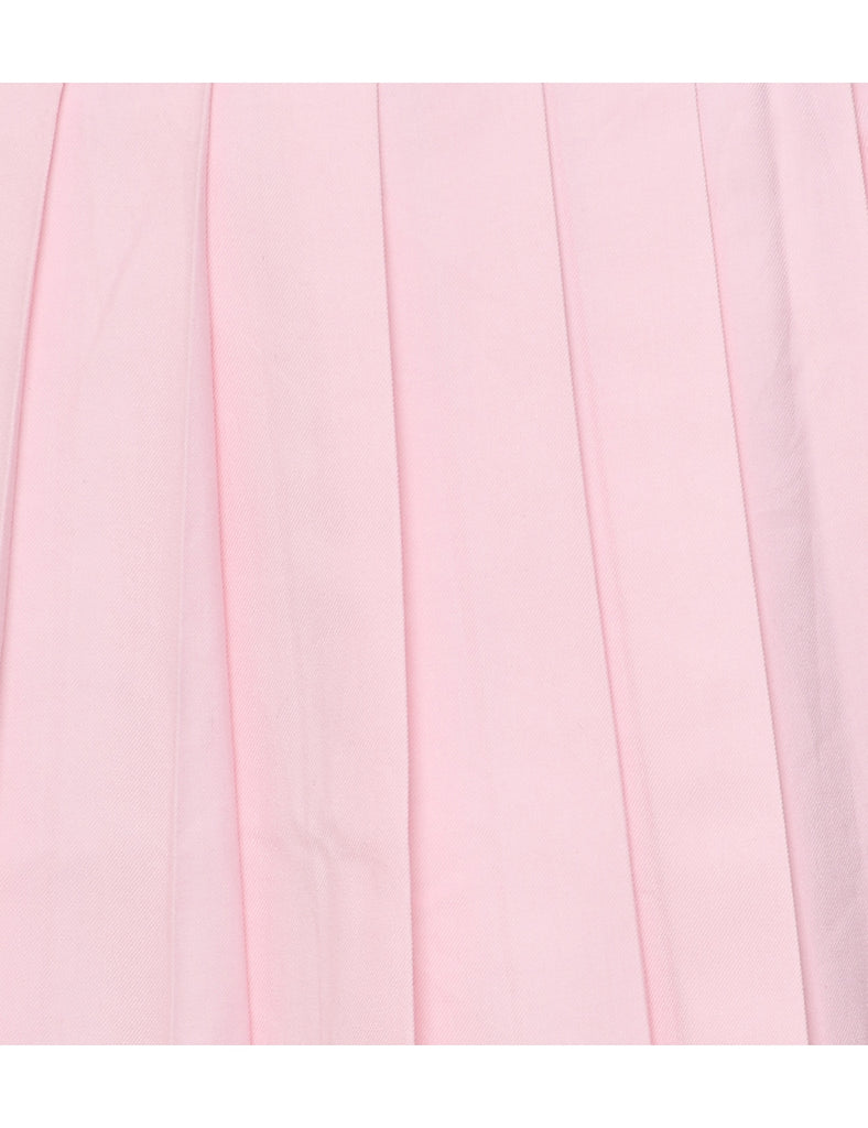 Pale Pink Pleated Skirt - L