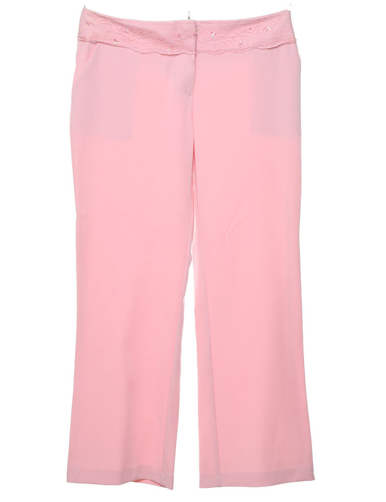 Pale Pink Sequins Trousers - W32 L28