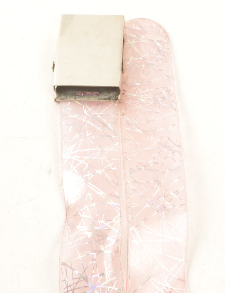 Pale Pink Sparkly Fashion Belt - L