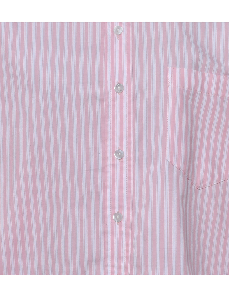 Pale Pink Striped Shirt - L