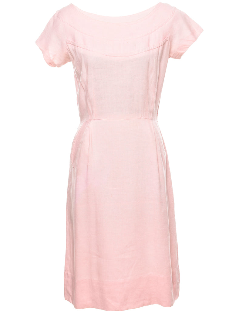 Pale Pink Vintage Dress - M