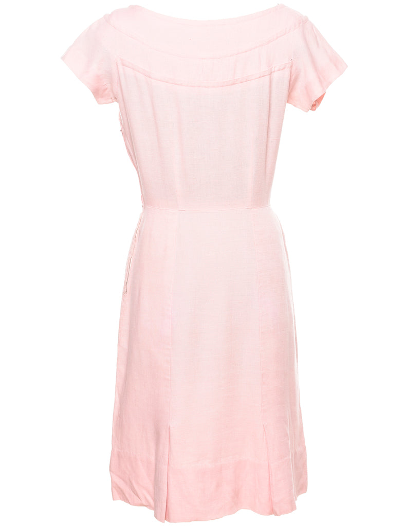 Pale Pink Vintage Dress - M