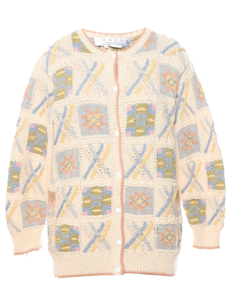 Pale Yellow Cardigan - L