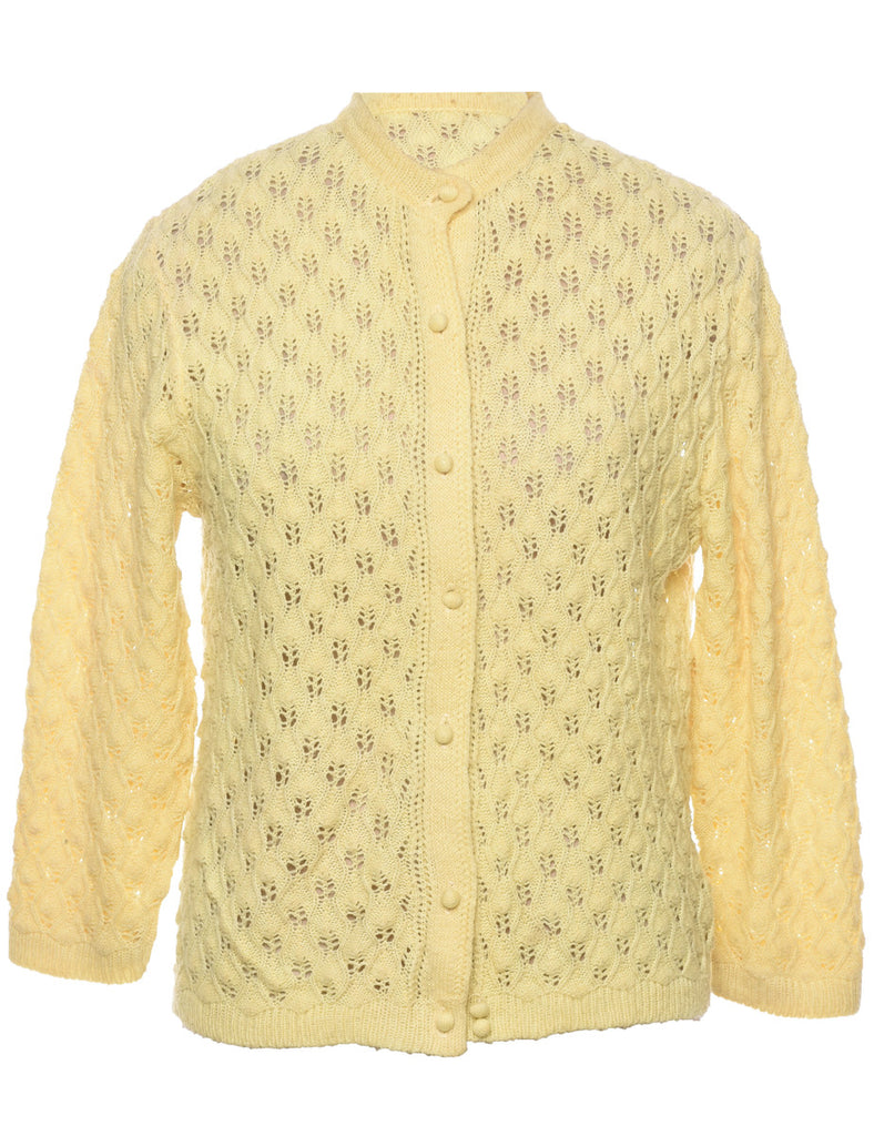 Pale Yellow Cardigan - M