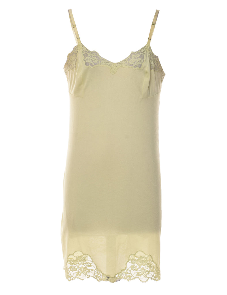 Pale Yellow Classic Lace Slip - S