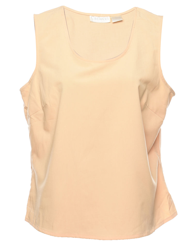 Pale Yellow Sleeveless Top - L