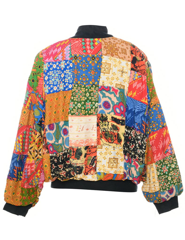 Patchwork Bomber Jacket - XL