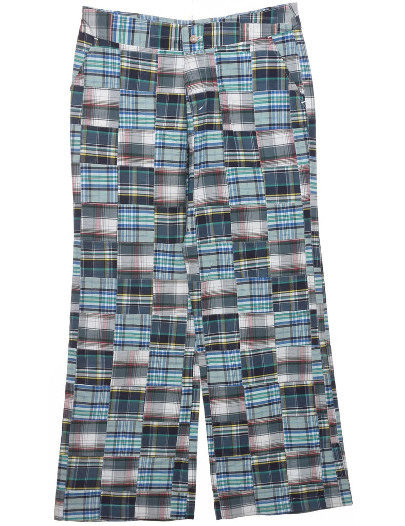 Patchwork Checked Trousers - W34 L32