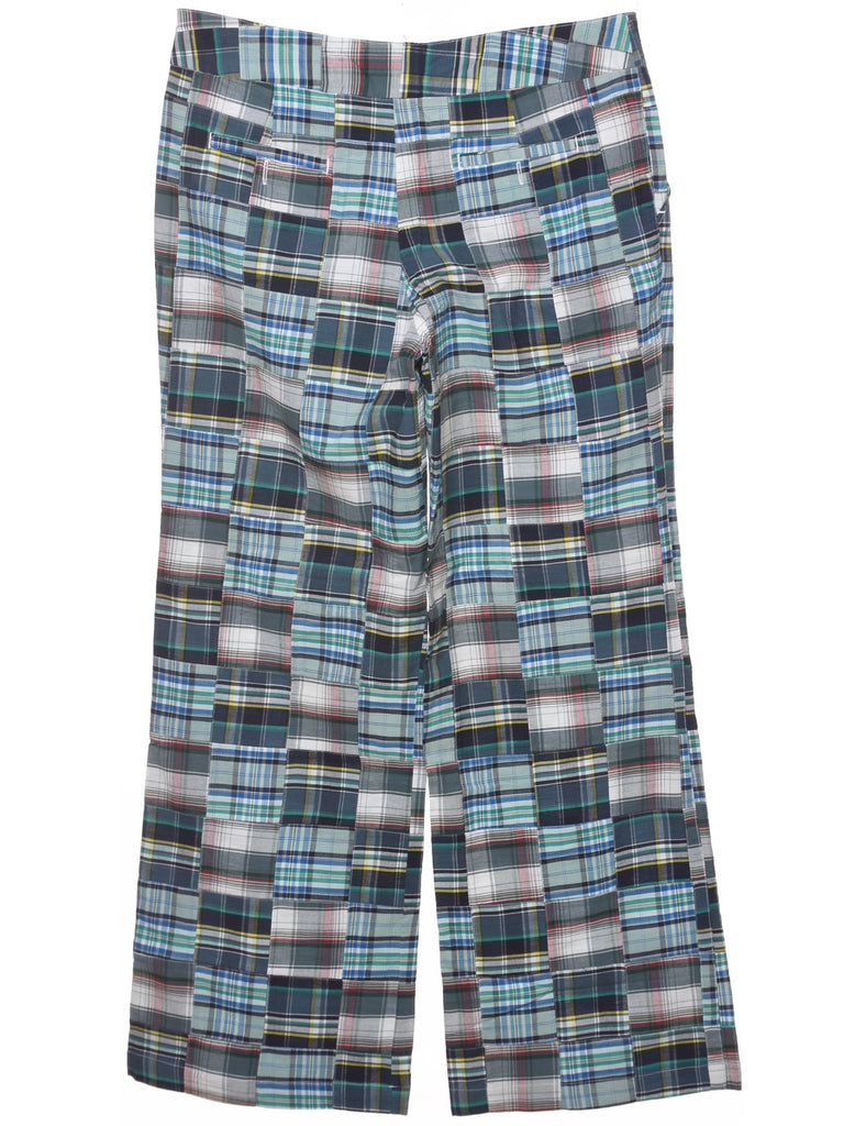 Patchwork Checked Trousers - W34 L32