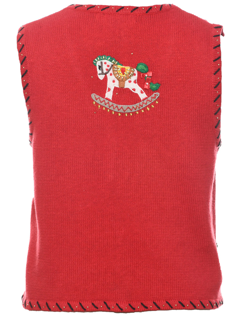 Patchwork Christmas Vest - M