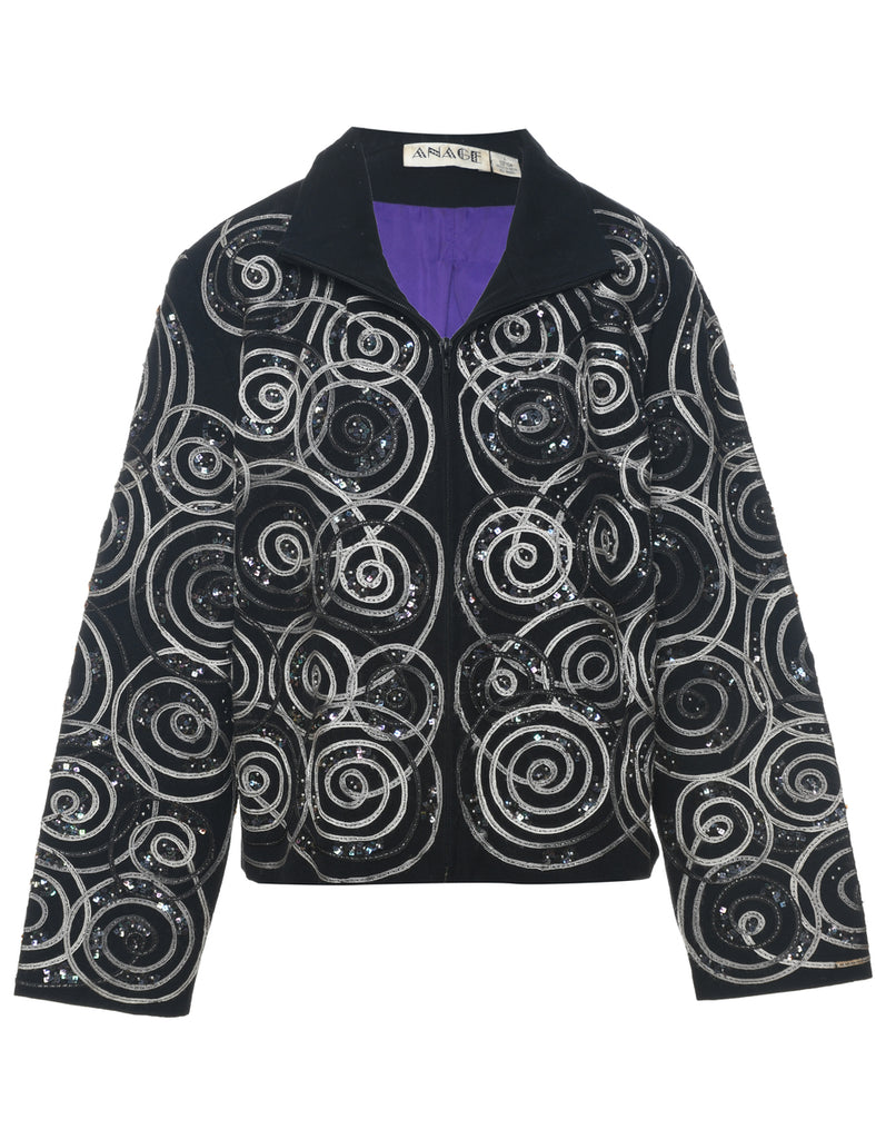 Patterned Evening Jacket - L