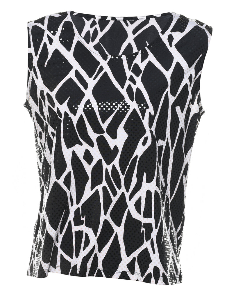 Patterned Evening Top - M