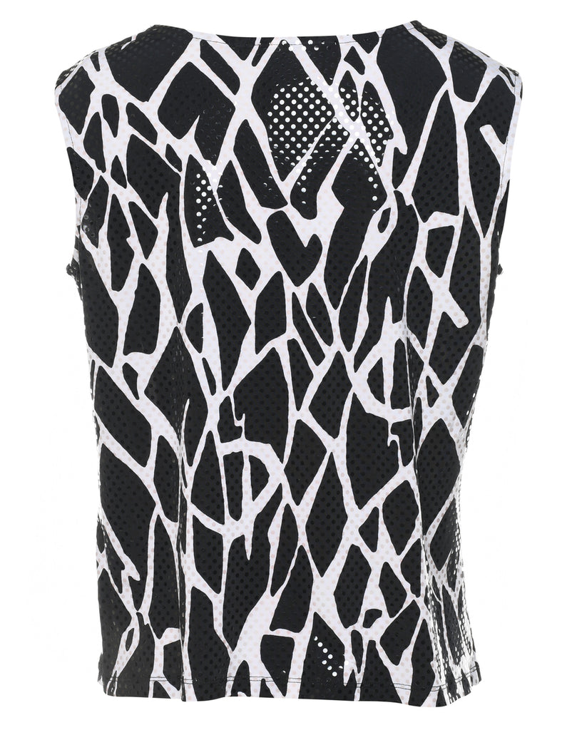 Patterned Evening Top - M