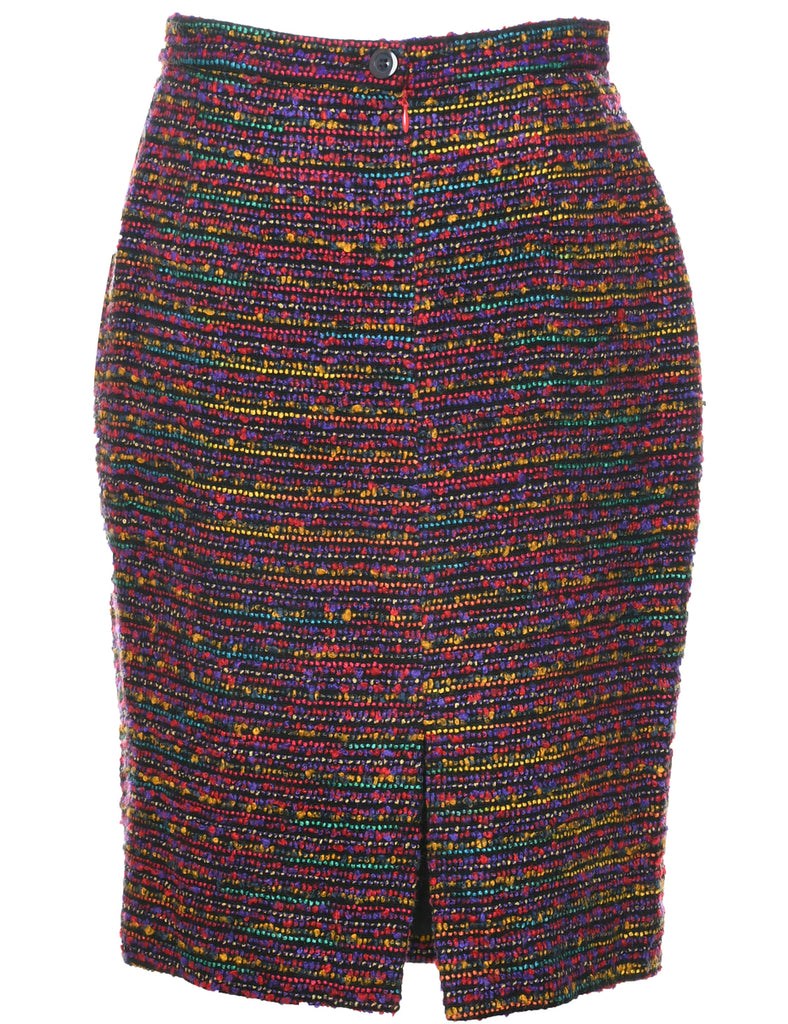 Patterned Pencil Skirt - M