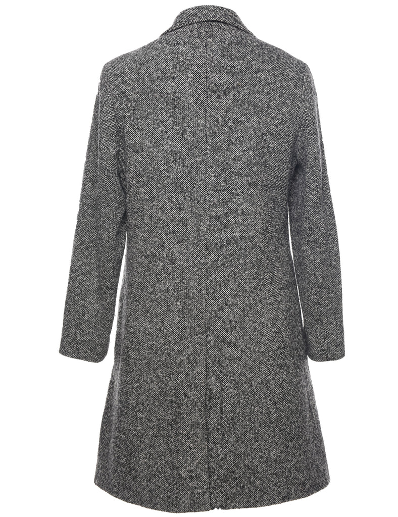 Patterned Wool Coat - M